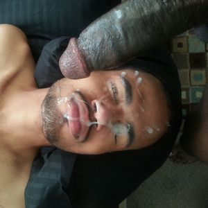 Big black cock cumface