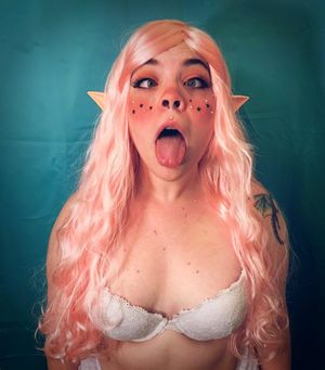 Future girlfriend cutie dressed up as elf thing with ahegao face