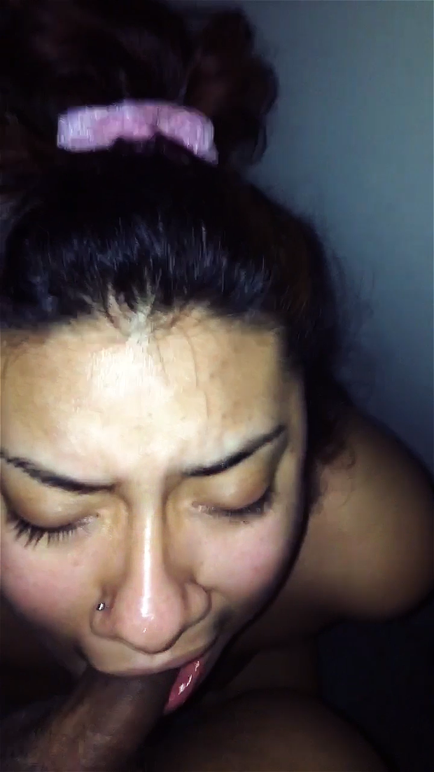 whore gagging on cock