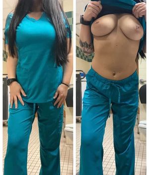 on/off nurse in teal scrubs