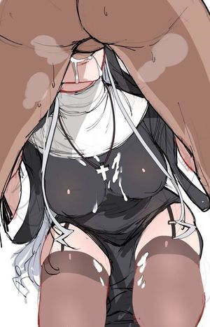 2d nun recieves oral creampie