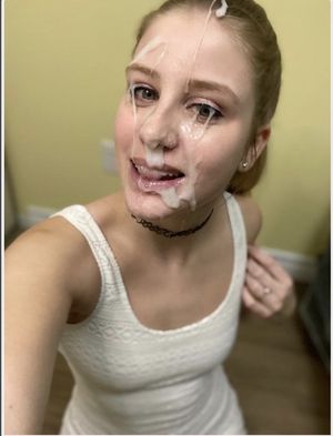 White dress, white sauce smile