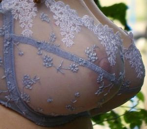 close up blue lace bra big tits