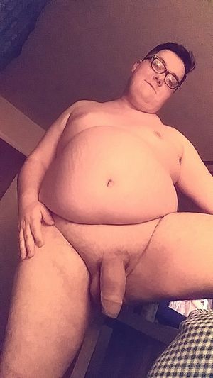 Smooth chubby uncut cock