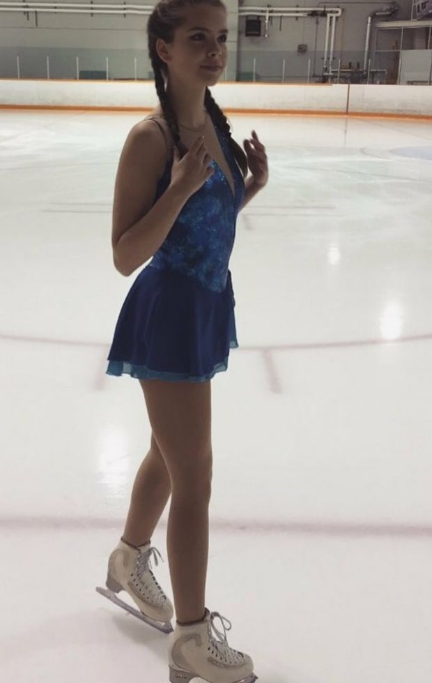 Bella skating pigtails