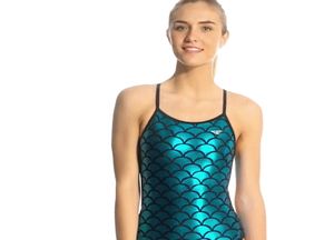 blonde in aqua marine bikini