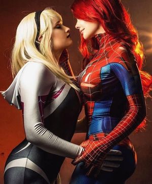 Spider Gwen and her Spider girlfriend