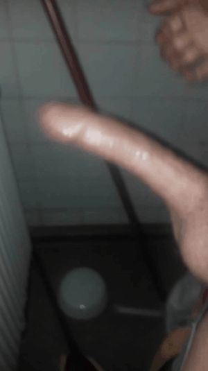 Swinging long monster white cock around