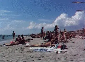 Fuck on a public beach.
