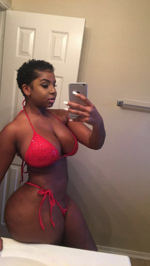 Beautiful ebony in bikini