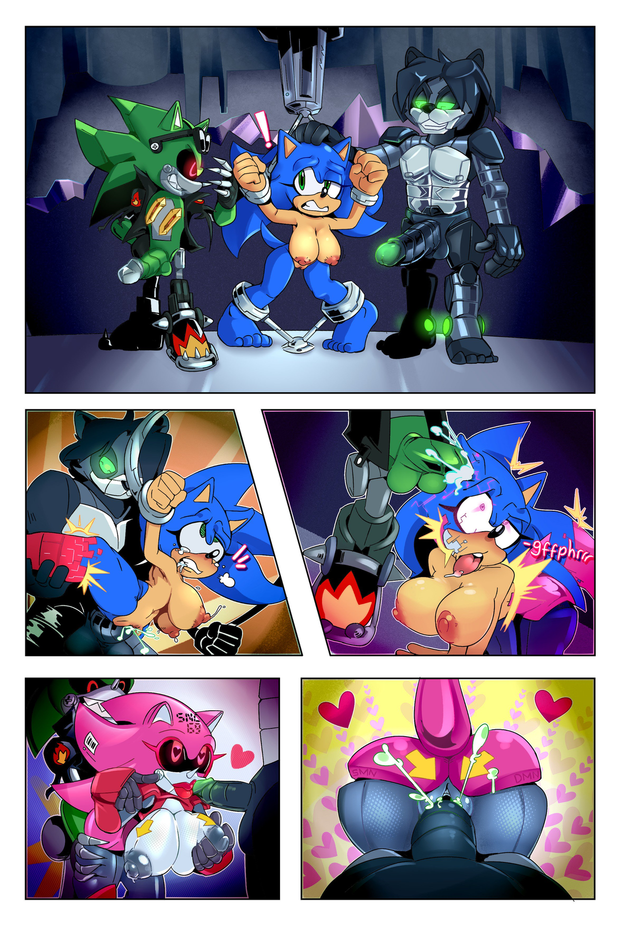Sonic turned into metal slut