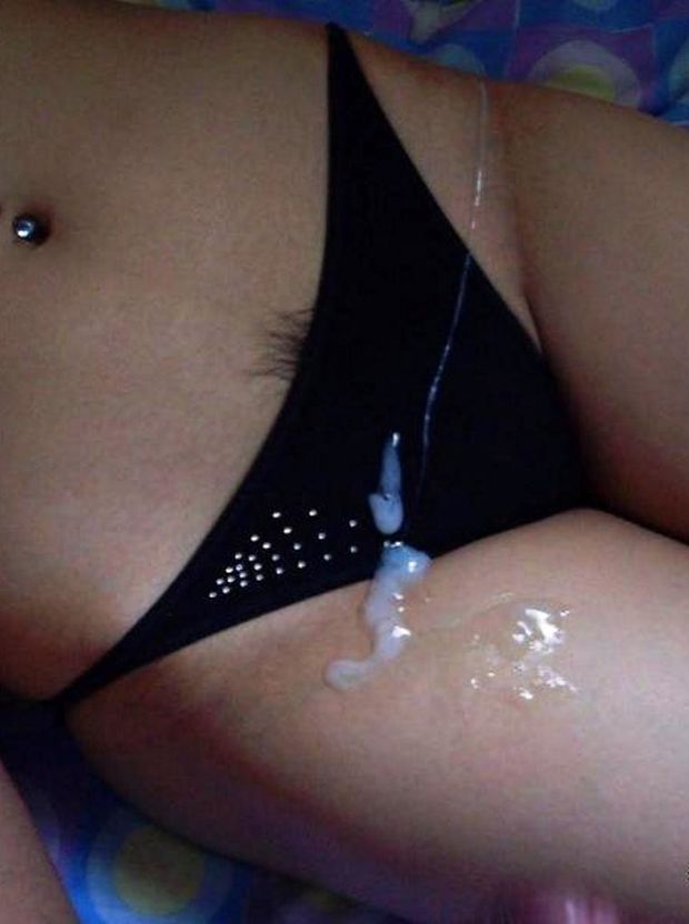 nice cum on panties & leg