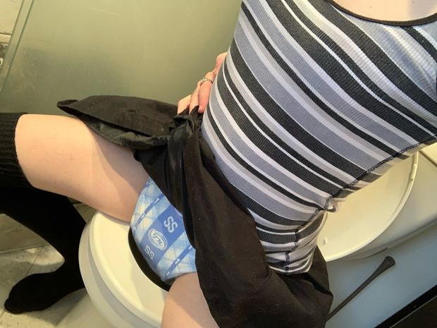 Made it to the potty.