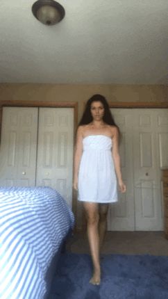 Kebby Johnson Strips down to her white panties