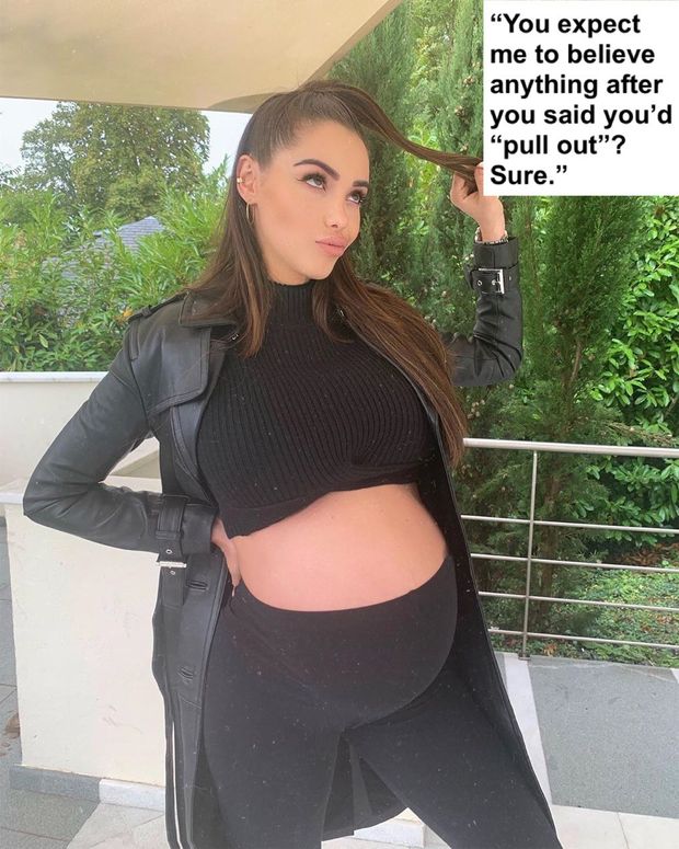 Huge belly pregnant