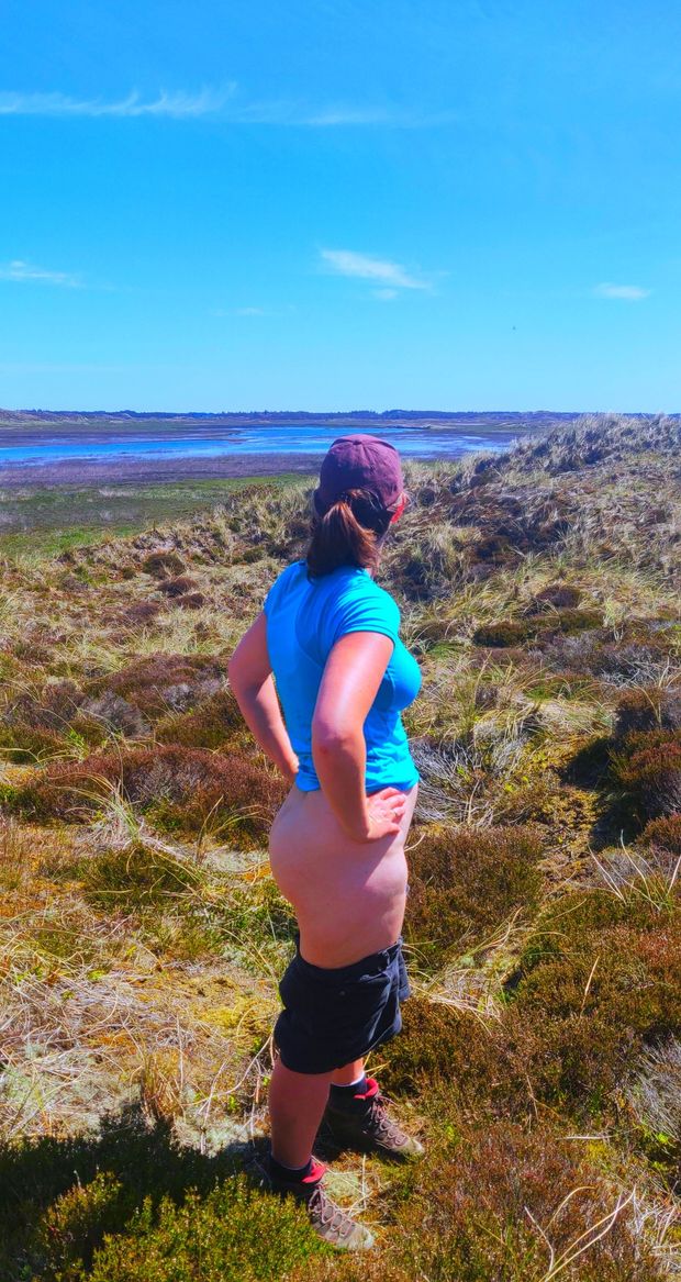 Ass out in nature