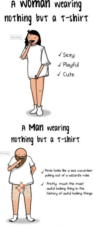 When she wears nothing but my shirt❤