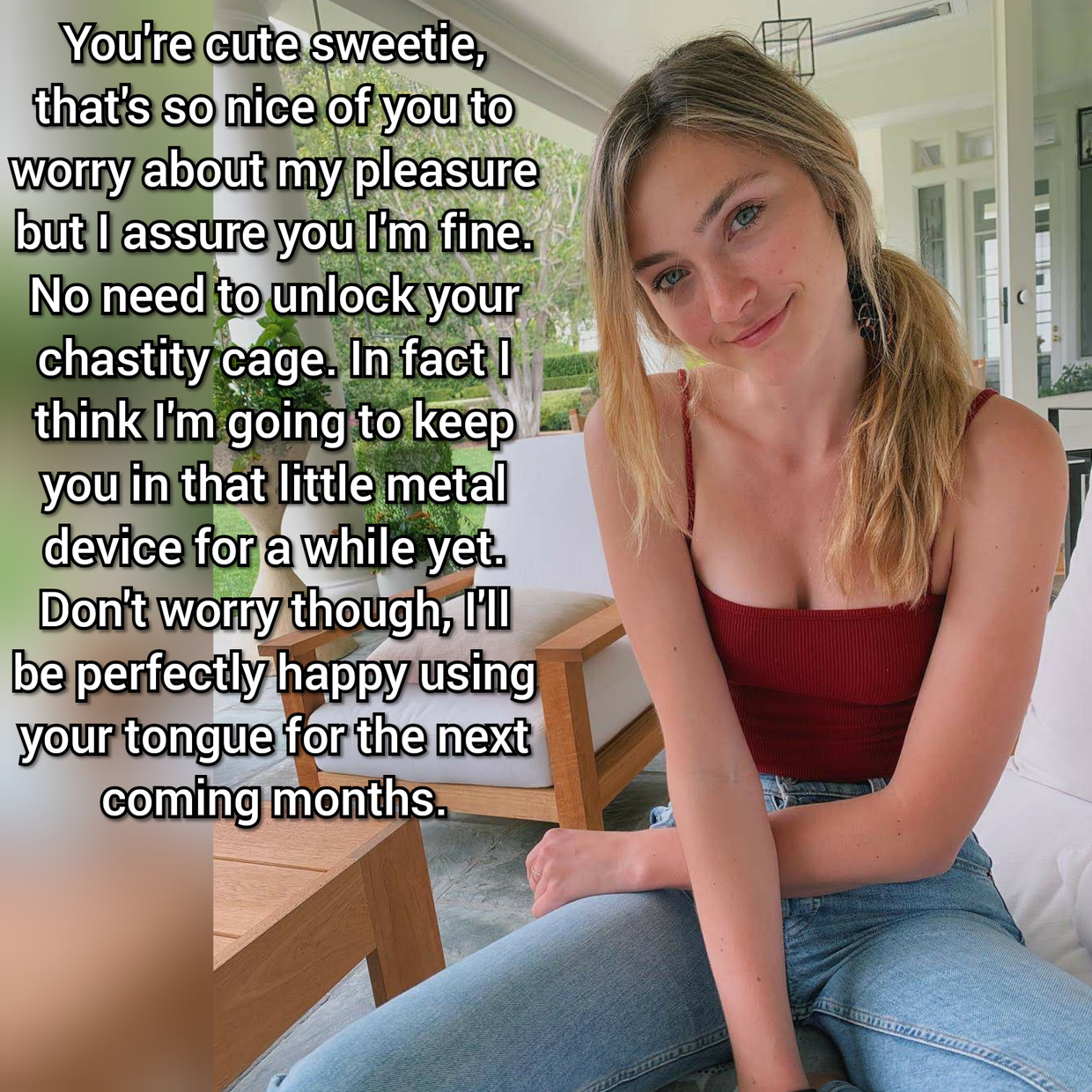 Perfectly happy using your tongue