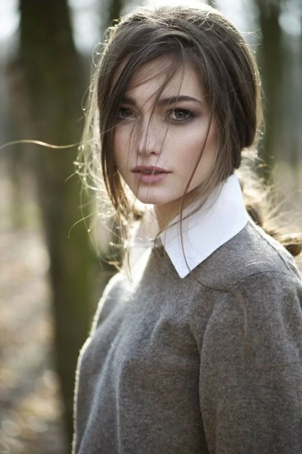 Beautiful brunette model