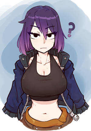 Purple Hair Crop Top