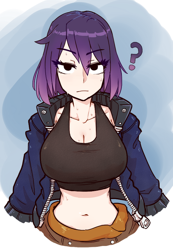 Purple Hair Crop Top