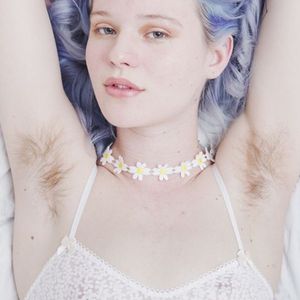 Blue Haired Beauty and Her Hairy Armpits