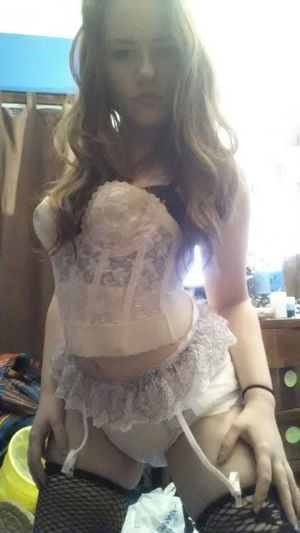 Diapered in stockings.