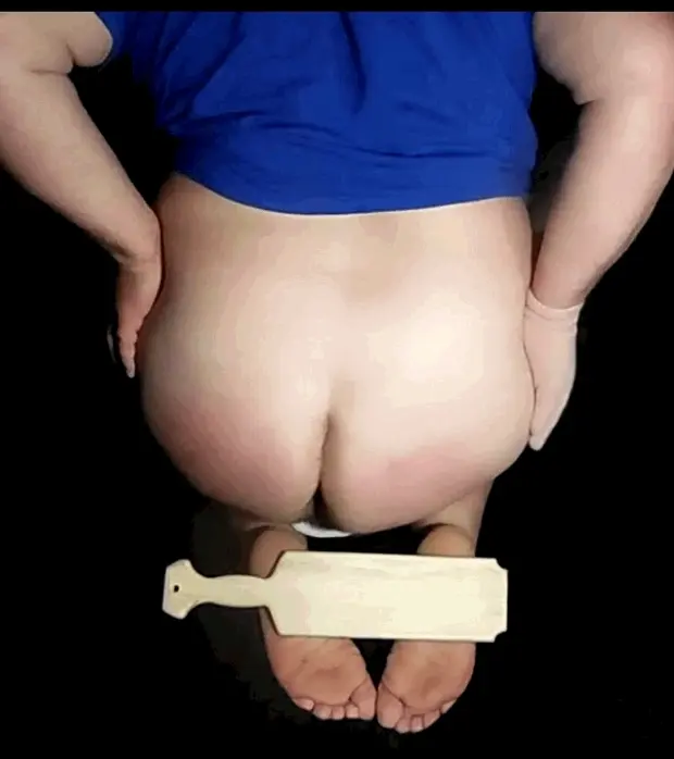 me pink paddled bum begging for some hard cock!