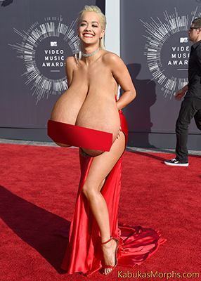 Rita Ora Flopping Her Big Heavy Tits Out In Public