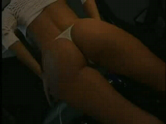 miss Vega in white thong