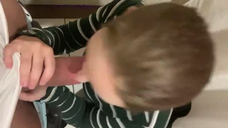 Laney Grey sucks and swallows a load from a fat cock