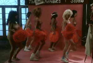 jumping topless cheer-hotties - 2