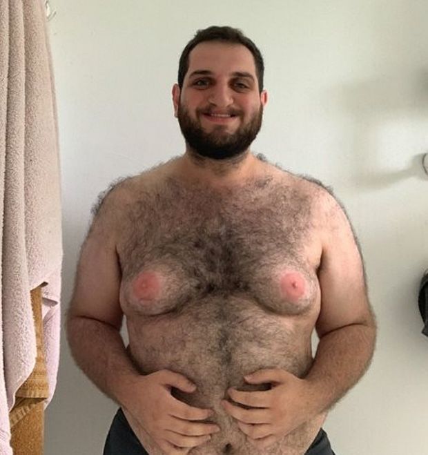 Big hefty man boobs