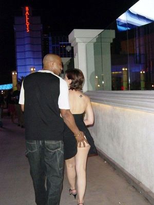Milf loves to be touched by black man