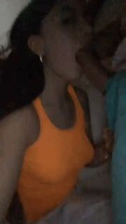 she looks very sexy in orange