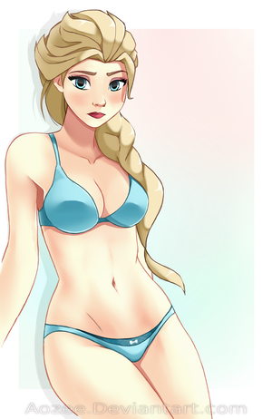 Elsa in tiny thong and bra