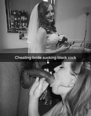 Cheating bride Karri-anne sucking black cock