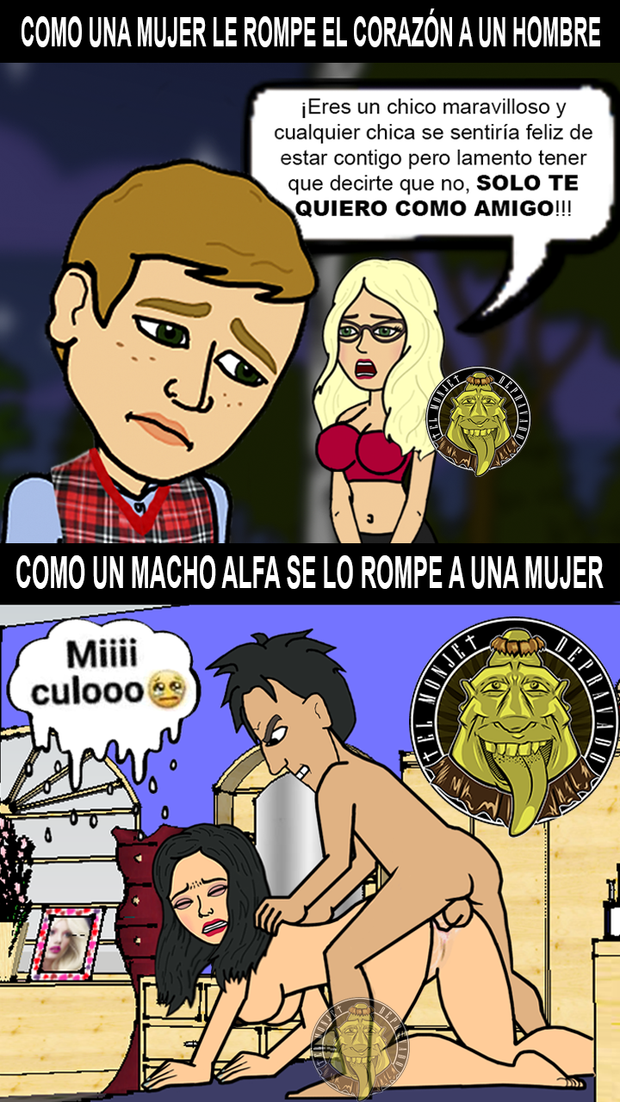 hombre/mujer rompiendo algo