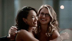 Hug each other then kiss and finger