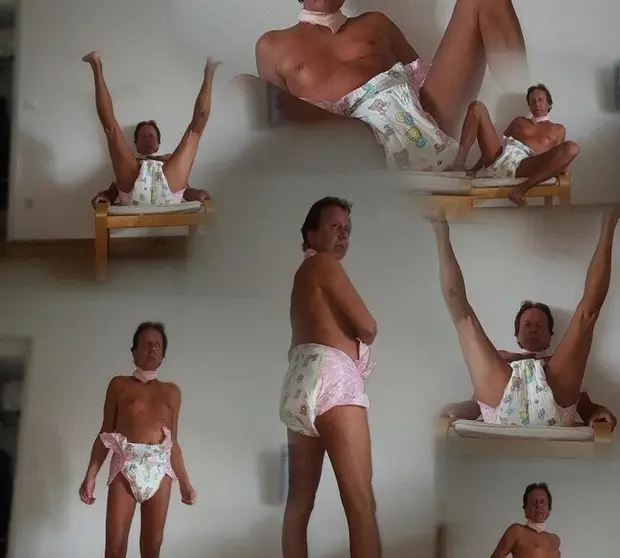 animated 1 Collage Torsten Sparmann nackt in Windeln Diaperboy naked Knabe 7c8a1 fetisch hot man nackter Mann
