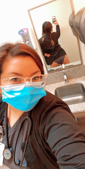 Nurse ass selfie