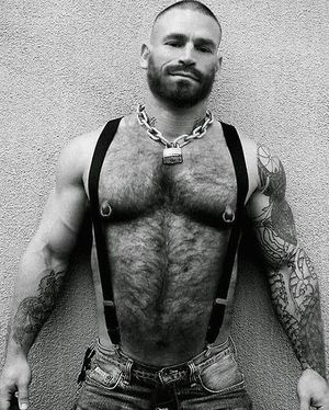 gay hairy man necklace