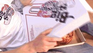 Him: "Here's an extra helping of meat on your pizza bitch!"