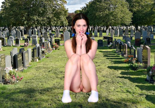 nice babe naked with beautiful body & pussy very sexy posed on nature ib cemetery