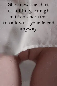 Oh my, it’s usually my T-shirt with no panties sitting on the couch drinking coffee