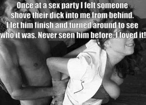 A stranger suddenly shoved their dick into me at a sex party, I let him use me freely. Loved it!