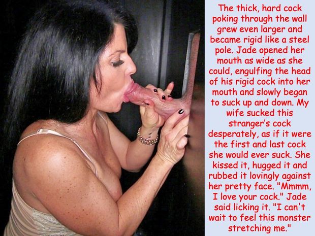 A Thick Hard Cock Poking through the Wall is More than Jade Can Resist