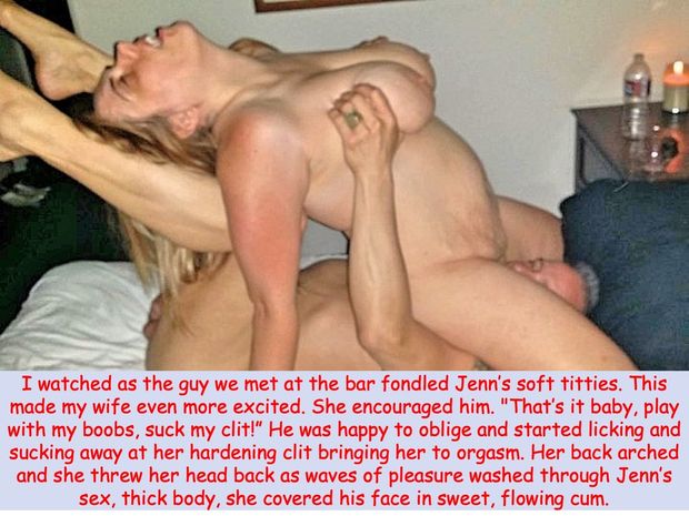 Jenn's husband experiences the forbidden reality that ALL cuckholds face when watching their wife with another man