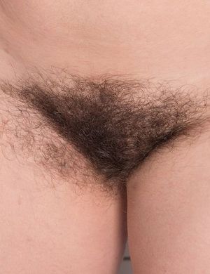 Hot close-up hairy pussy.