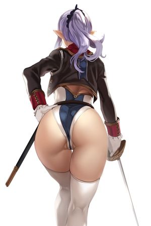 Sexy ass sword Elf ready to fight